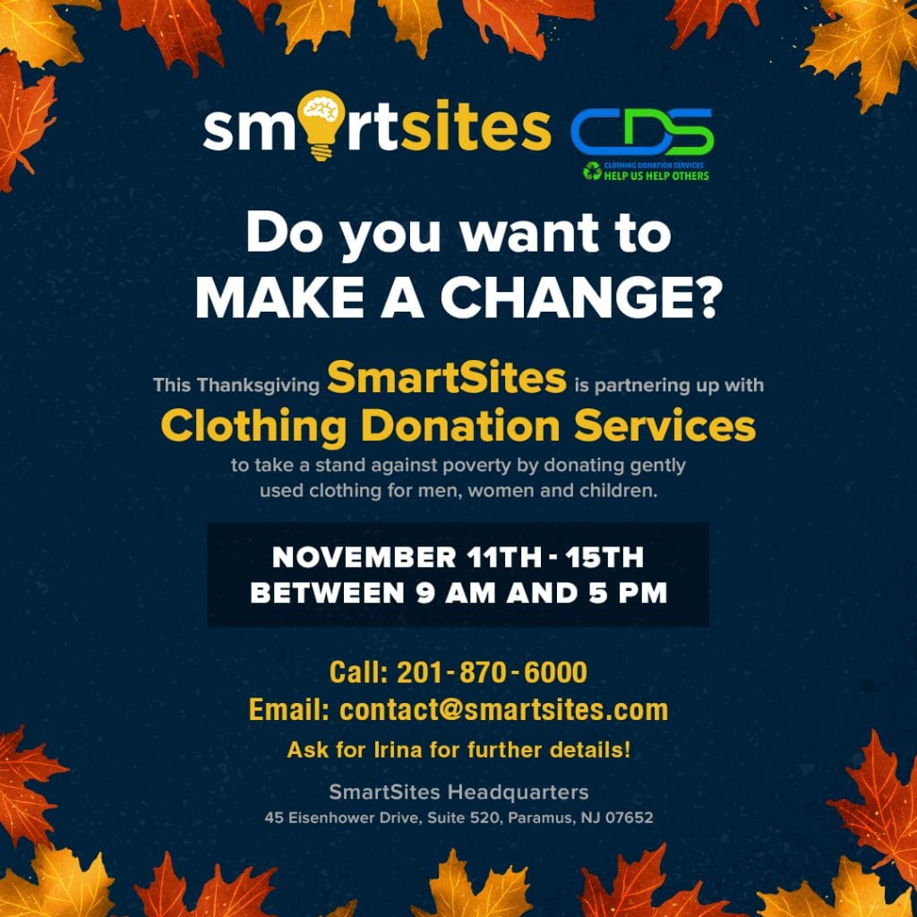 SmartSites Gives Back With A Clothing Fund Drive