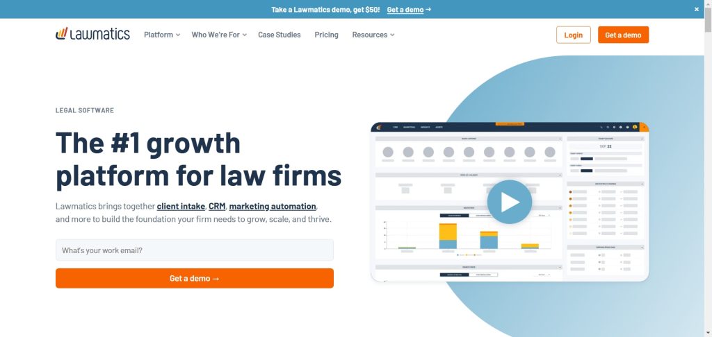 Lawmatics – Best CRM Systems for Legal Teams