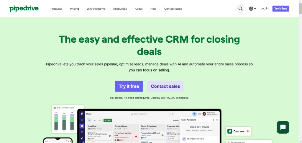 Pipedrive – Best CRM Systems for B2B