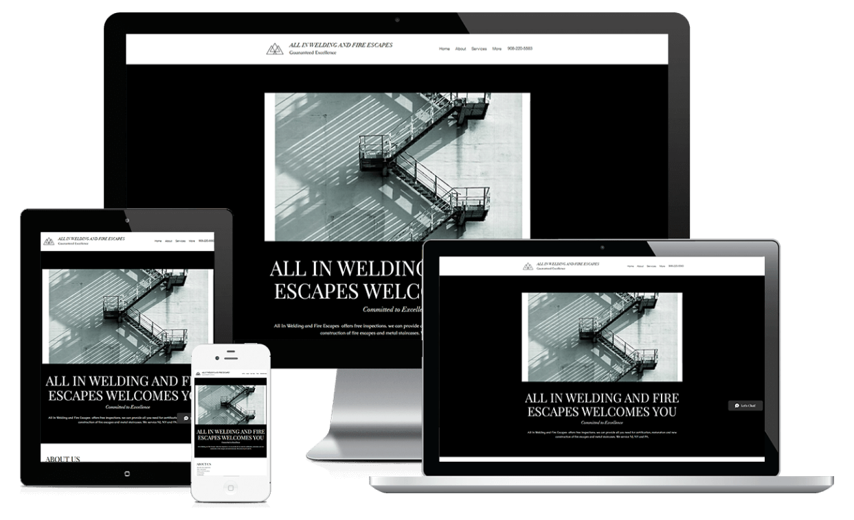 All In Welding & Fire Escapes responsive showcase