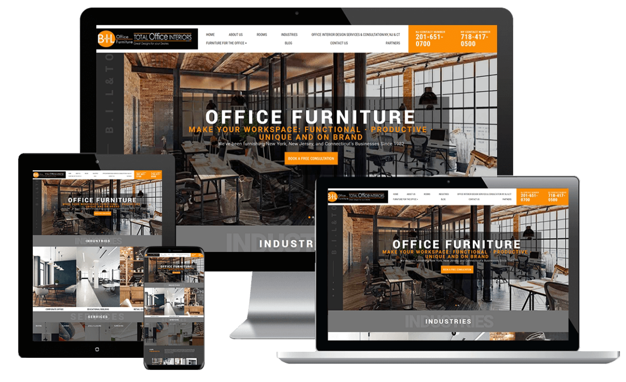 B.I.L Furniture Switches to a New Multi-Page WordPress Website