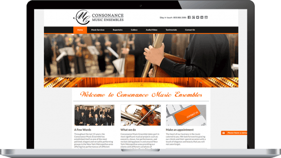 Consonance Music Ensembles Web Design Small Business