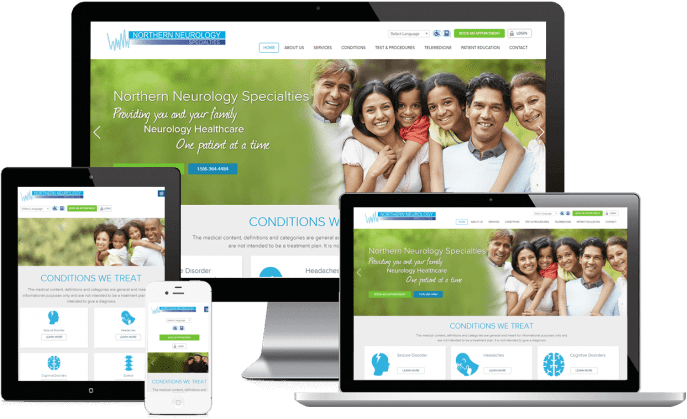 Custom website design for a neurology practice