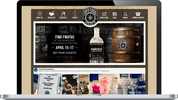 South Florida Distillers Web Design Hospitality