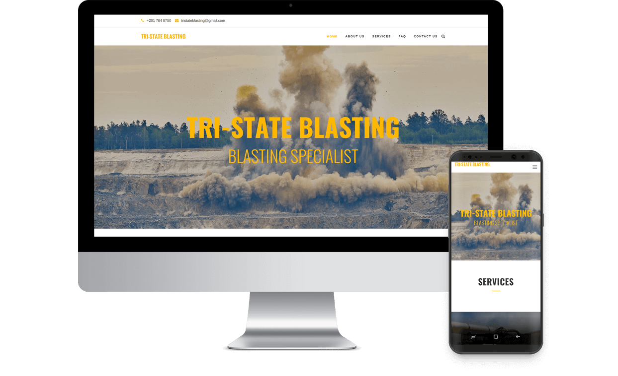 Custom Website for Tri State Blasting